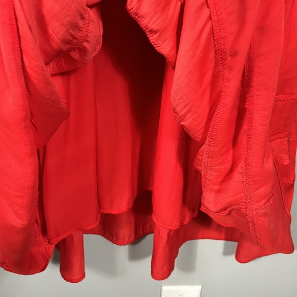 Dolan Red V neck tassel layered skirt pocketed maxi dress size XS- would fit S - Picture 14 of 17